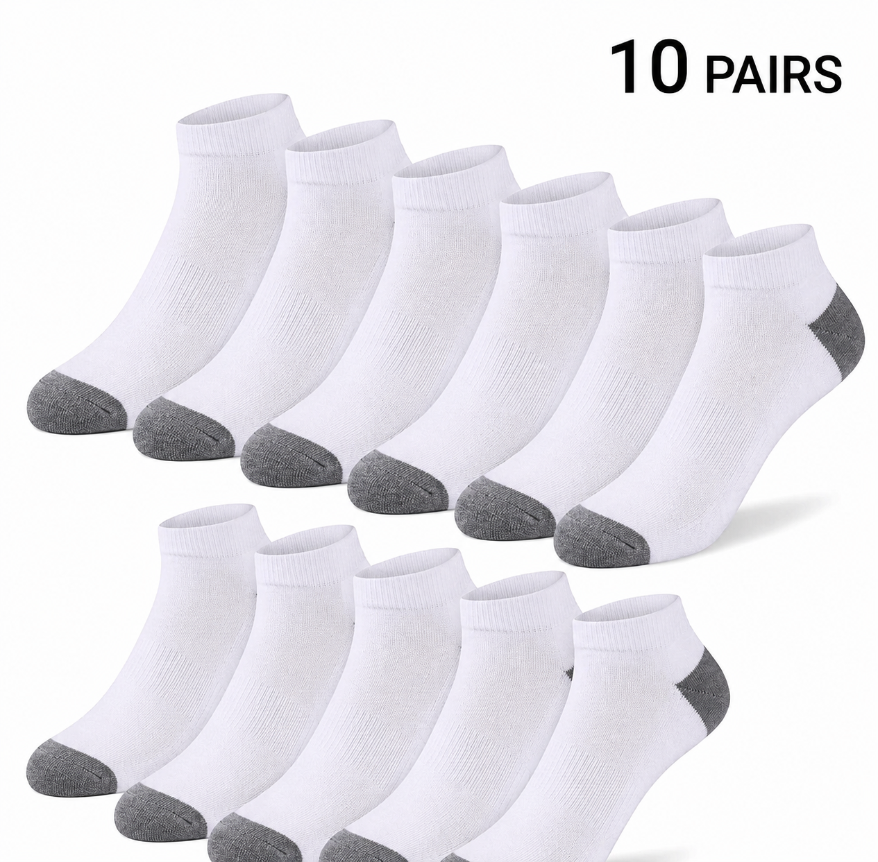 Calcetines Tobilleros Pack 5 o 10 Pares Algodón Unisex Cómodos Básicos