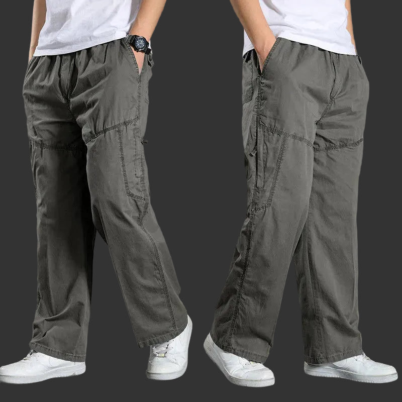 Pantalón cargo verde oliva hombre streetwear algodón México