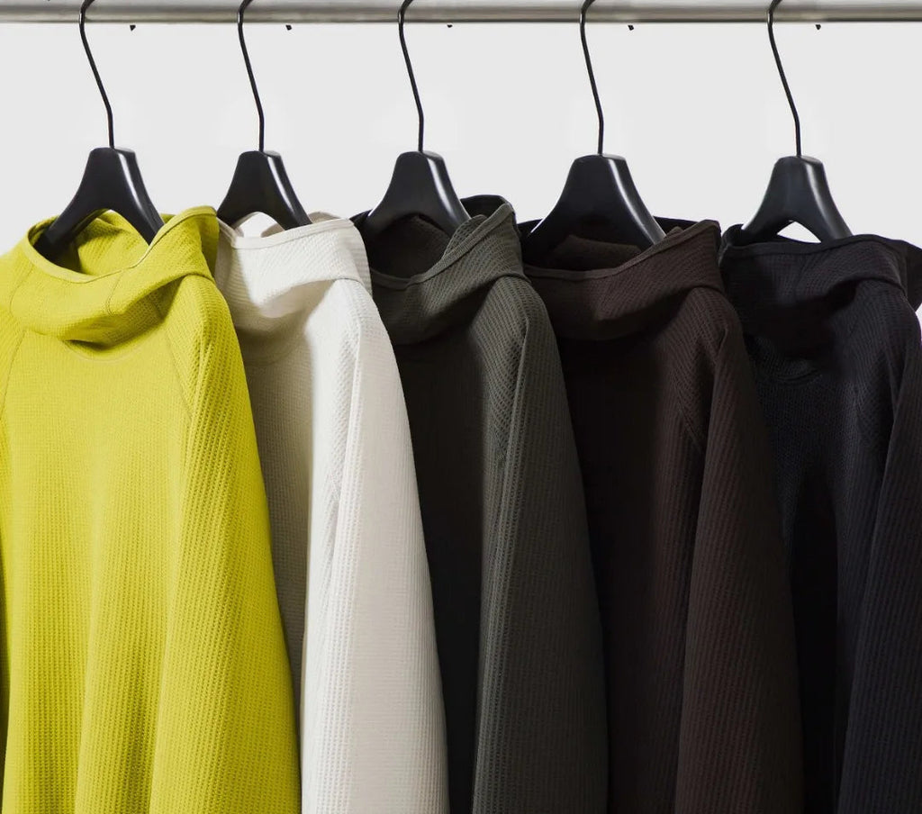 Detalle tejido waffle sudadera heavyweight Hilos & Co
