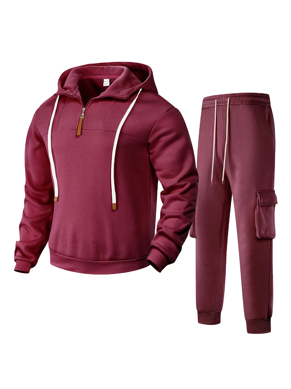 Conjunto deportivo vino unisex hoodie y jogger invierno México