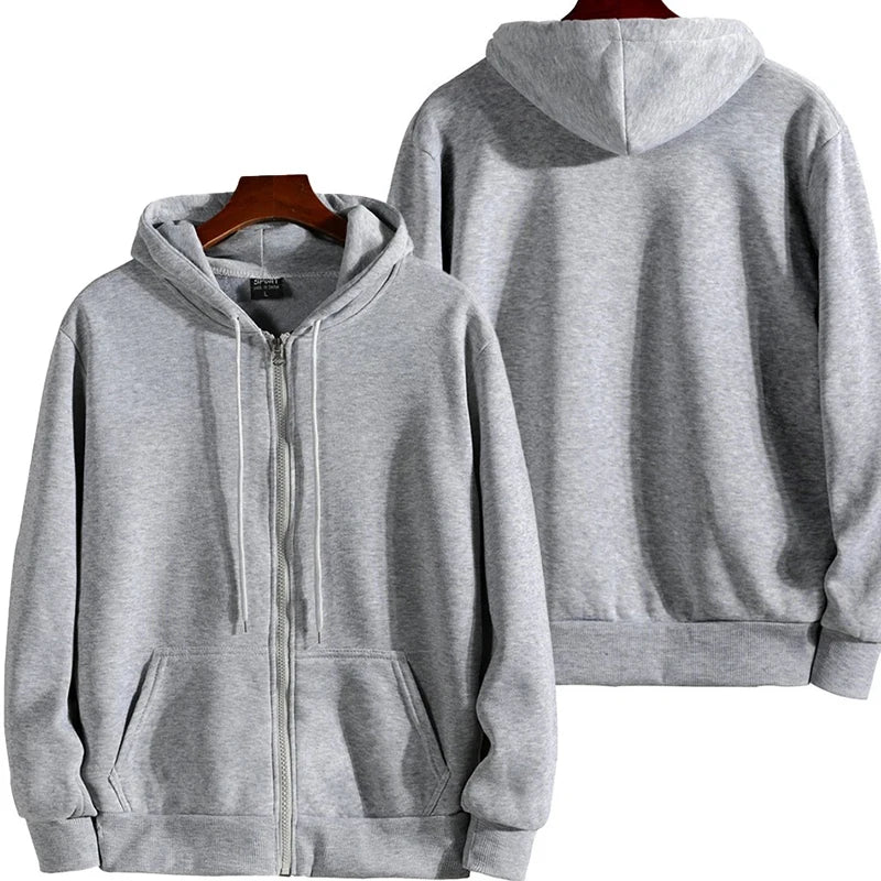 Hoodie con zipper negro loose fit heavyweight streetwear Hilos & Co