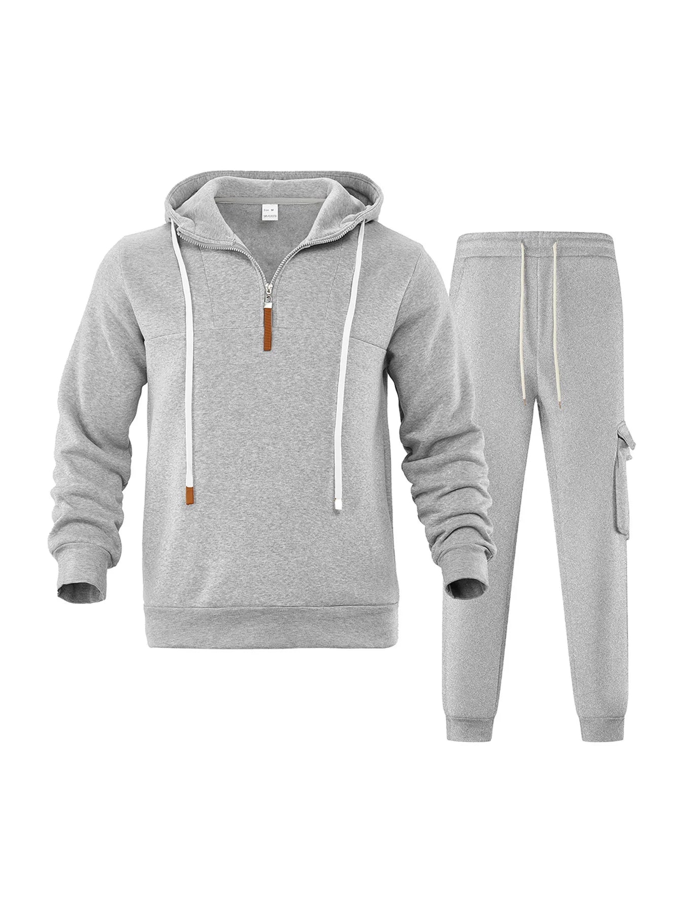 Conjunto deportivo mujer blanco sudadera y pantalón jogger invierno