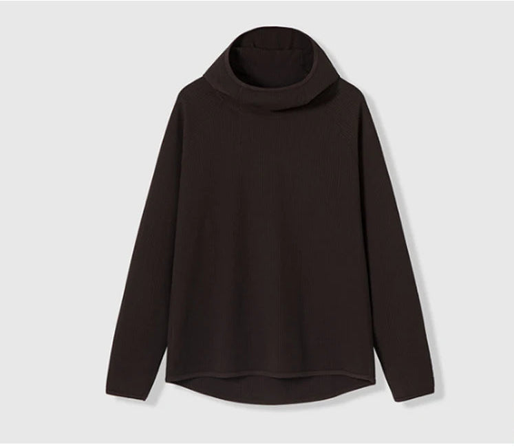 Sudadera waffle blanco mujer oversized invierno streetwear México