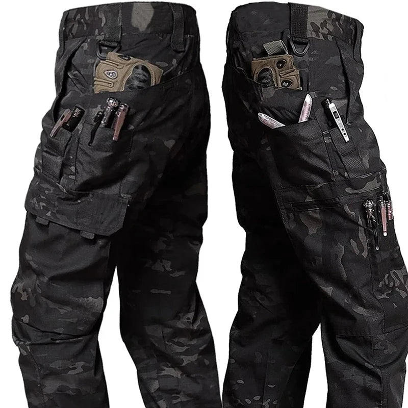 Pantalón Táctico Cargo Hombre Mujer Multi-Bolsillos Streetwear Urbano