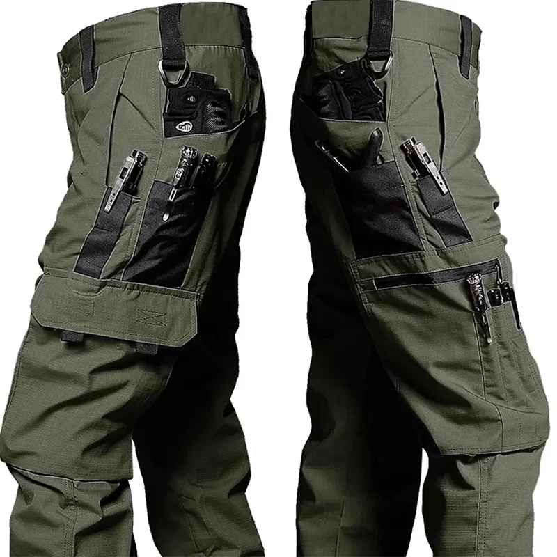 Pantalón Táctico Cargo Hombre Mujer Multi-Bolsillos Streetwear Urbano