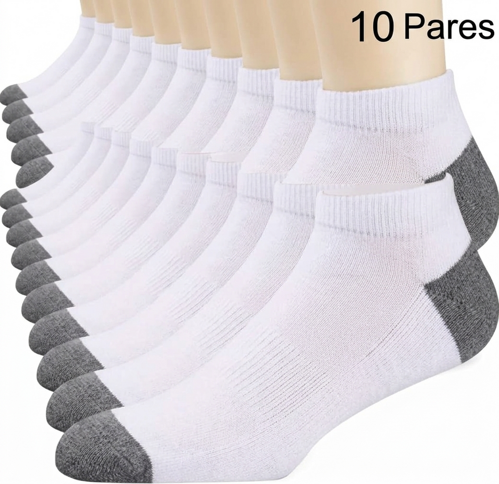 Calcetines Tobilleros Pack 5 o 10 Pares Algodón Unisex Cómodos Básicos