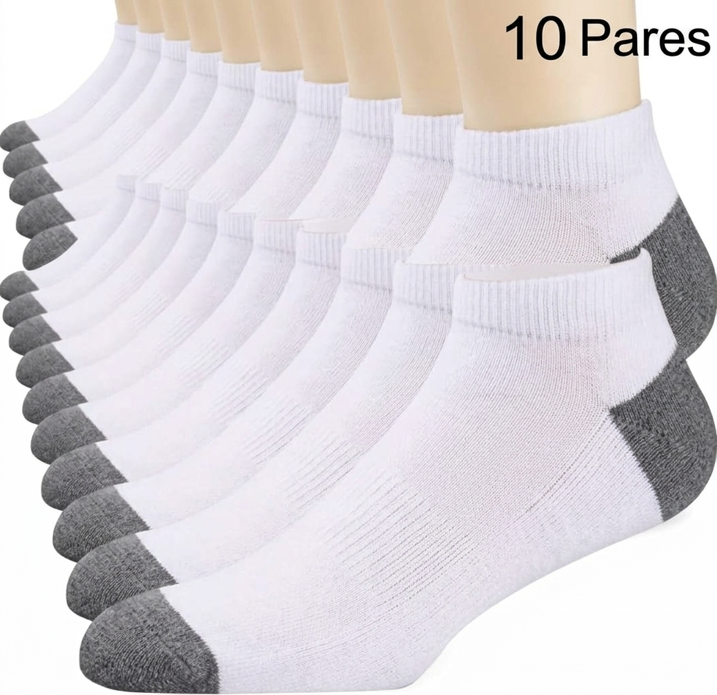Calcetines Tobilleros Pack 5 o 10 Pares Algodón Unisex Cómodos Básicos