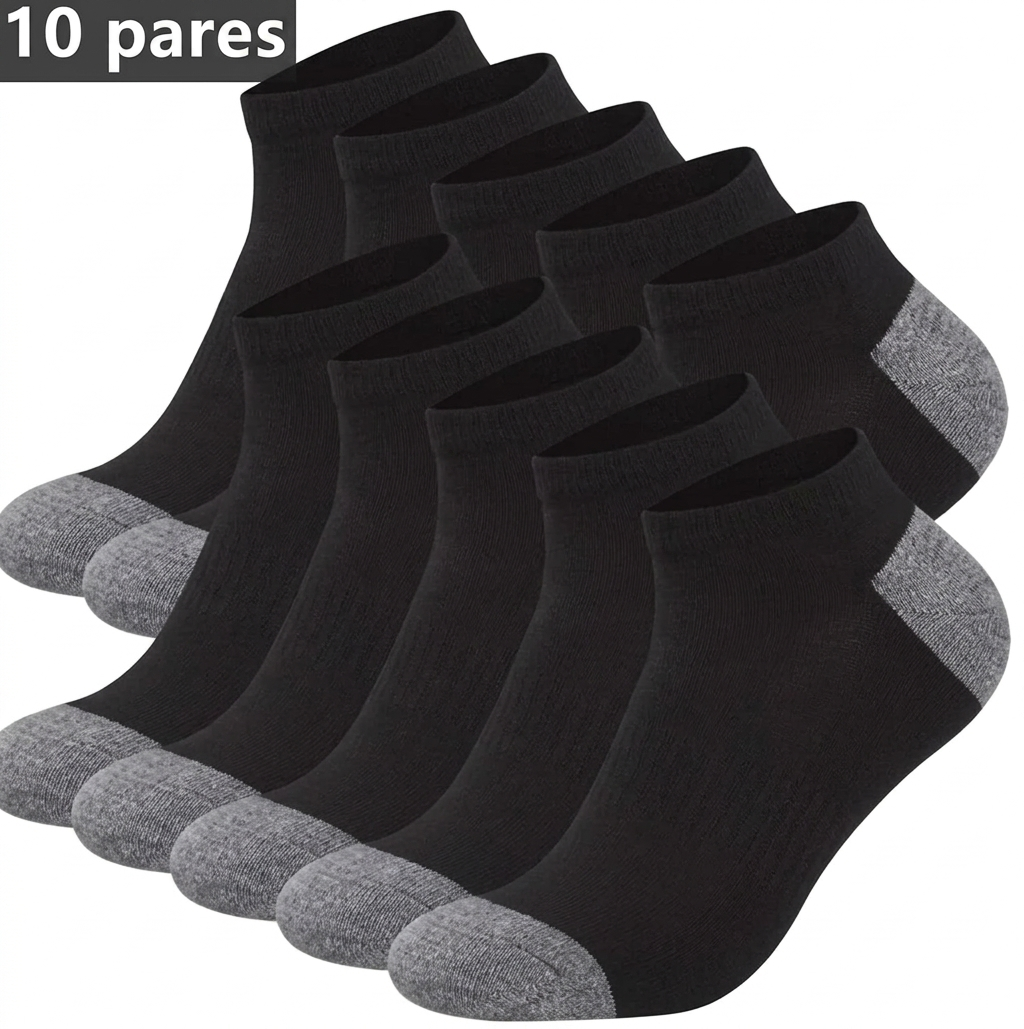 Calcetines Tobilleros Pack 5 o 10 Pares Algodón Unisex Cómodos Básicos