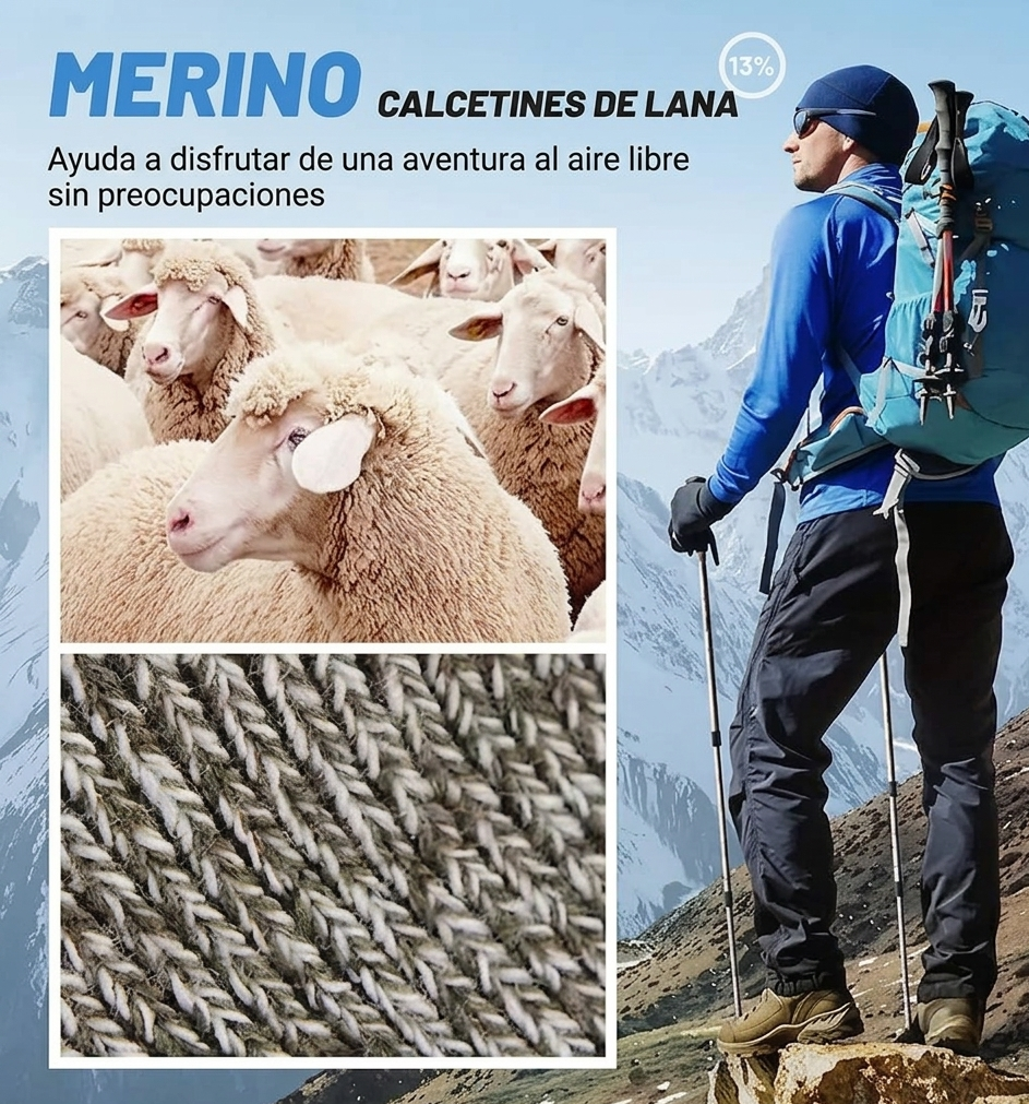 Calcetines Térmicos Pack 5 Pares Senderismo Invierno Outdoor Unisex